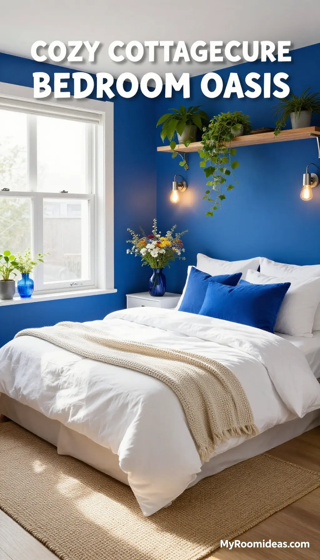 Cozy Cottagecore Bedroom Oasis with Recycled Glass & Hemp Accents