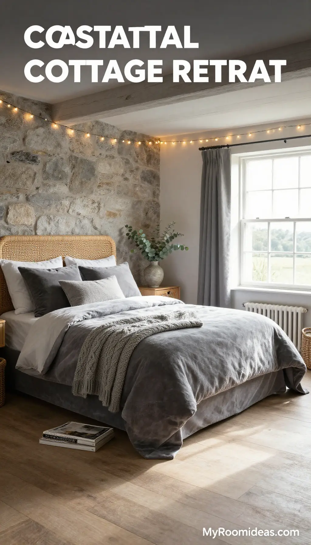 Serene Coastal Grandparent Bedroom Retreat with Handwoven Accents